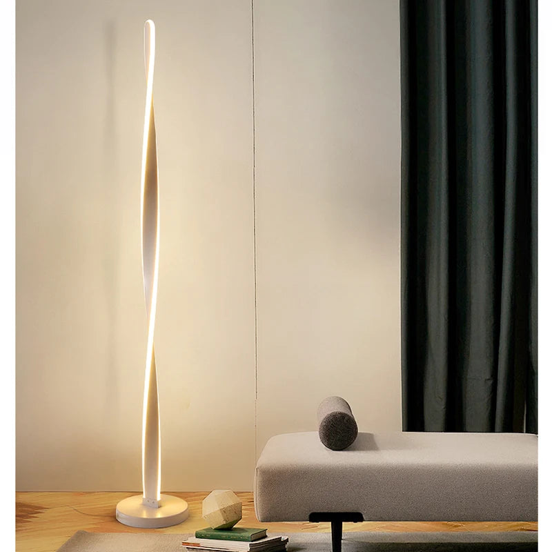 Modern Aluminum Floor Lamp with Dimmable Brightness for Home Decor
