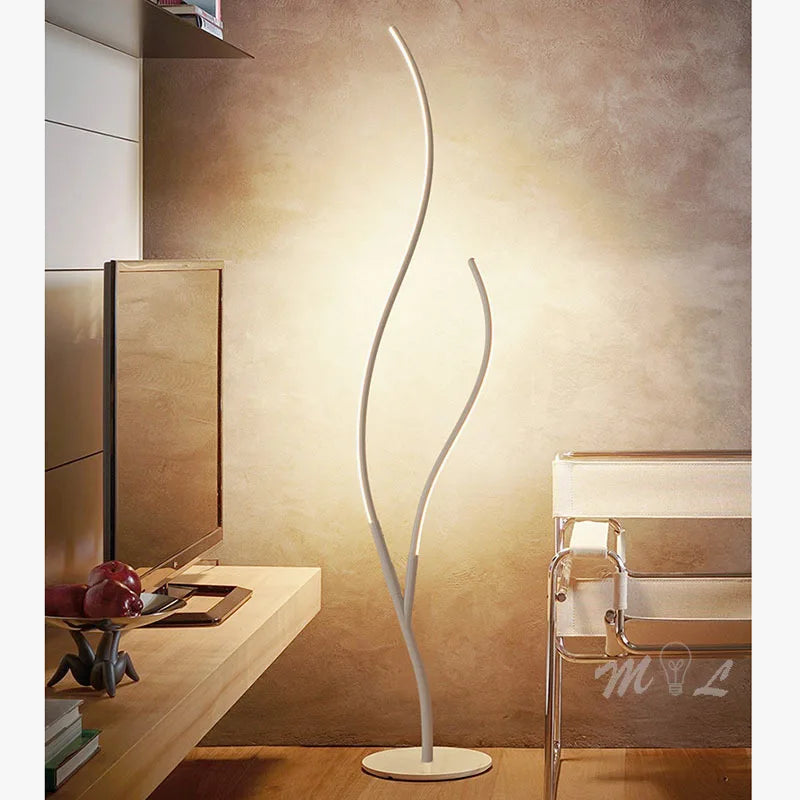 Modern LED Floor Lamp with Remote Control and Dimmable Brightness