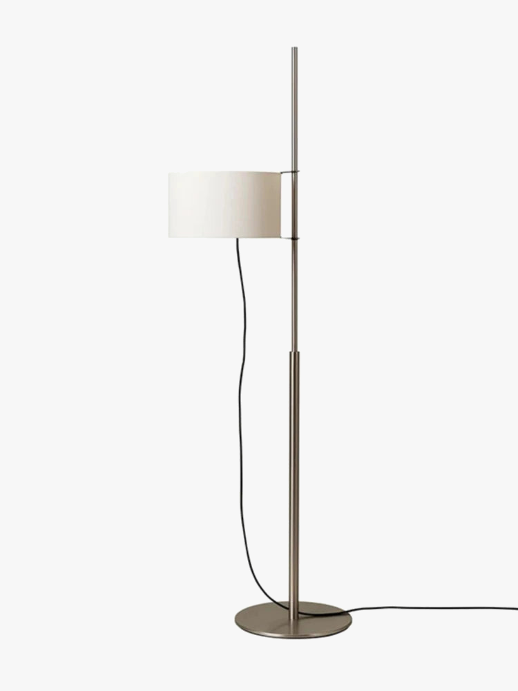 Modern Minimalist Floor Lamp with Retro Fabric Shade