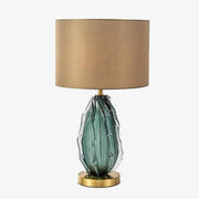 Modern Glass LED Table Lamp with Cylindrical Shade