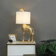 lampe de bureau design moderne girafe en résine éclairage créatif Gold Norenza