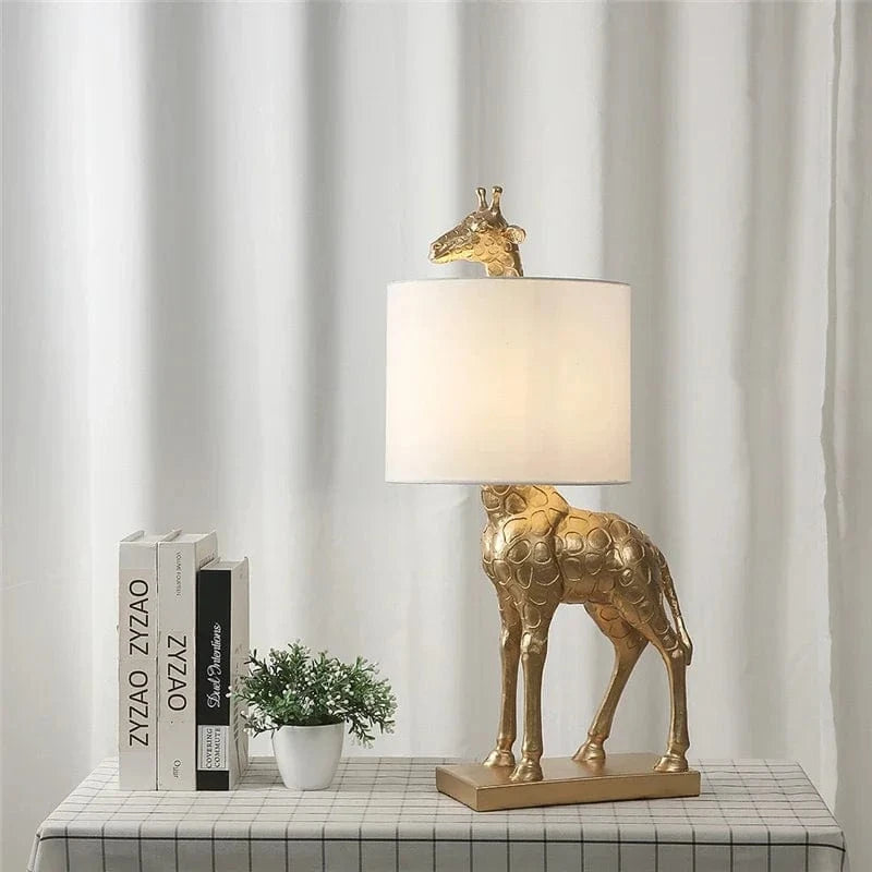 lampe de bureau design moderne girafe en résine éclairage créatif Norenza