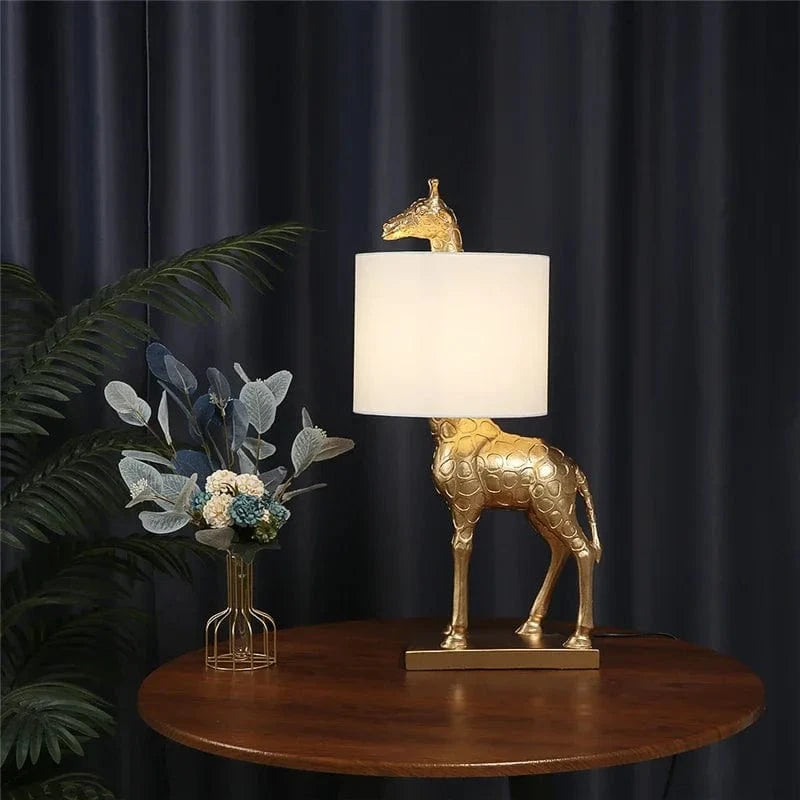 lampe de bureau design moderne girafe en résine éclairage créatif Norenza
