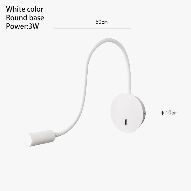 lampe de bureau flexible avec interrupteur et liseuse led