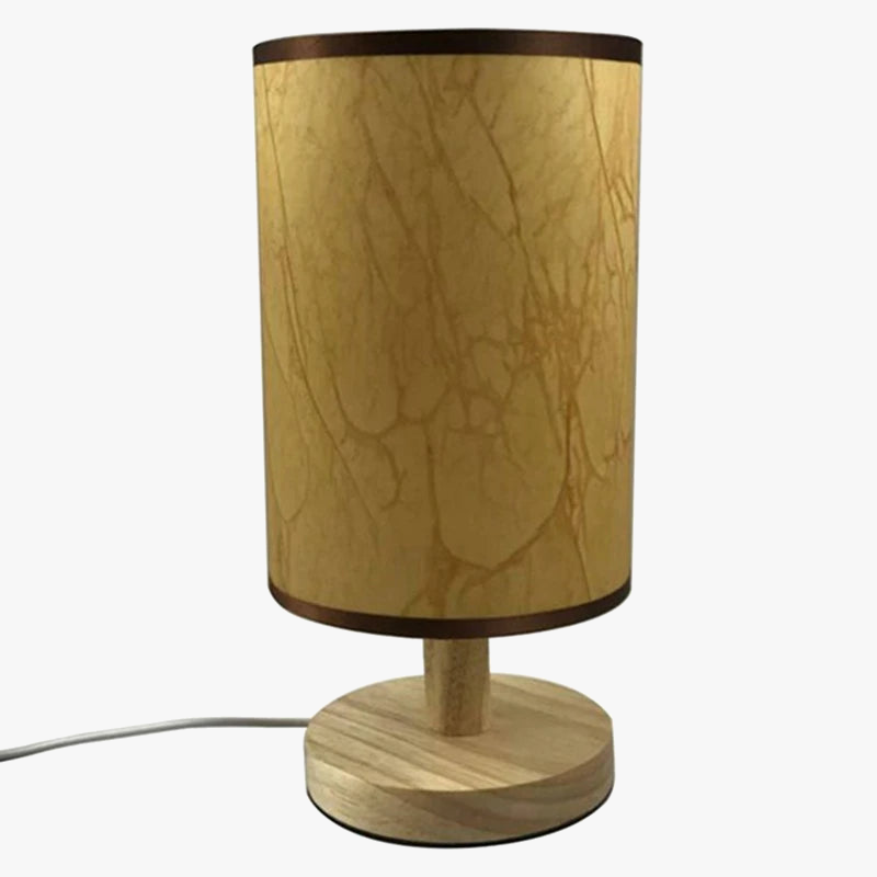 Modern Minimalist LED Desk Lamp with Fabric and Wood USB