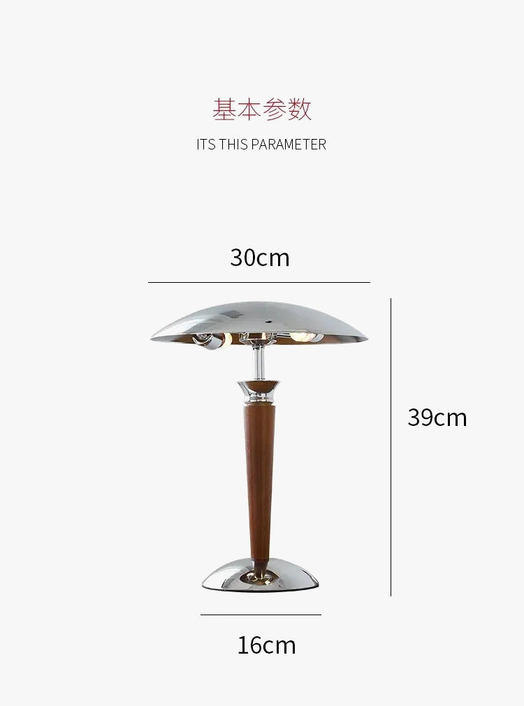 Industrial Style Wood and Iron Desk Lamp