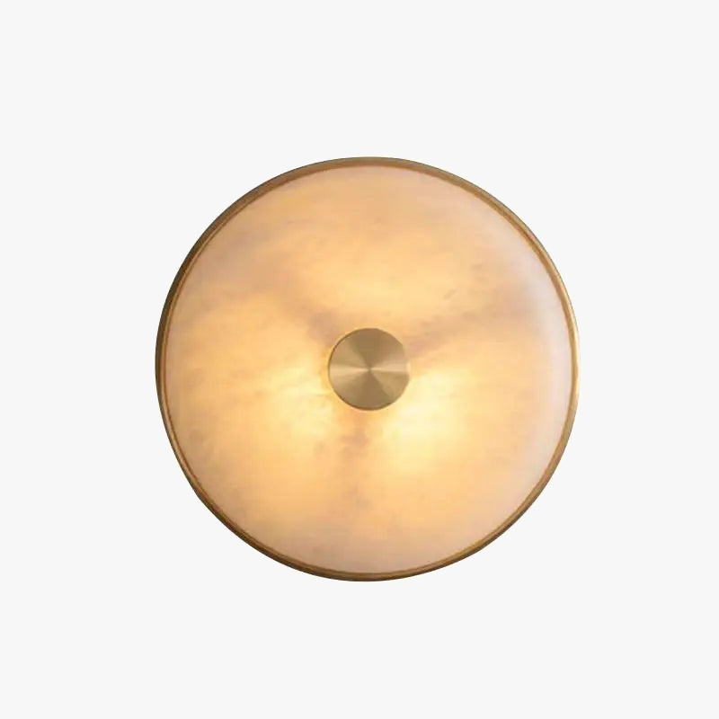 Creative Copper and Natural Marble LED Nightstand Lamp