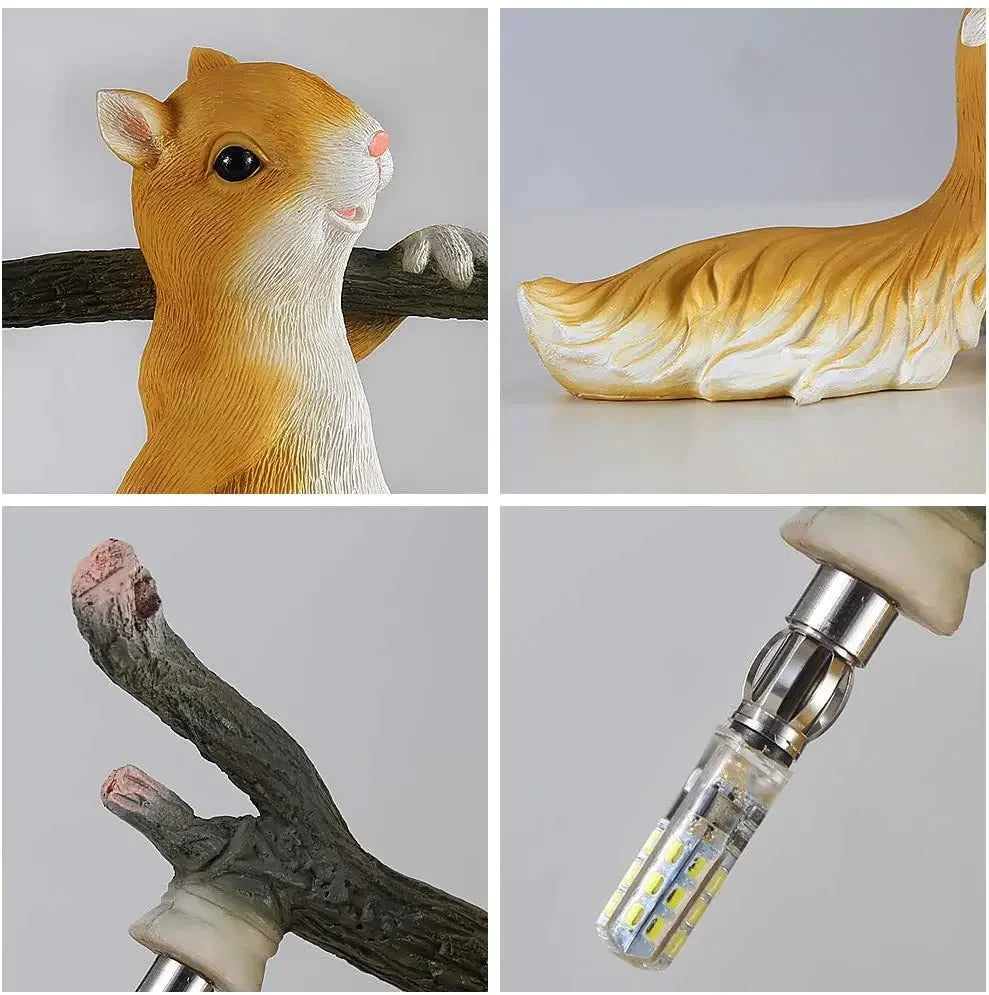Smart Squirrel Mini Night Light - Decorative Bedside Lamp for Kids