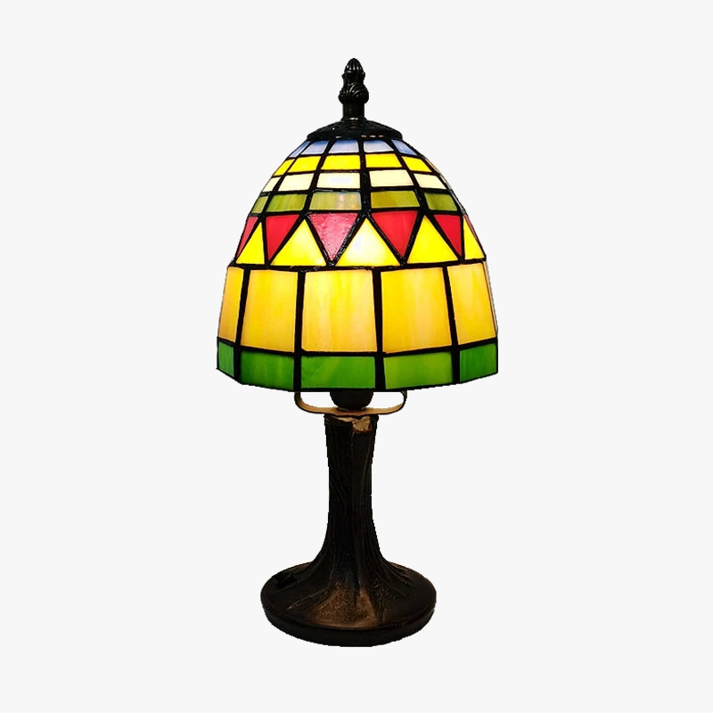 Tiffany Style Colored Glass Nightstand Lamp for Elegant Decor