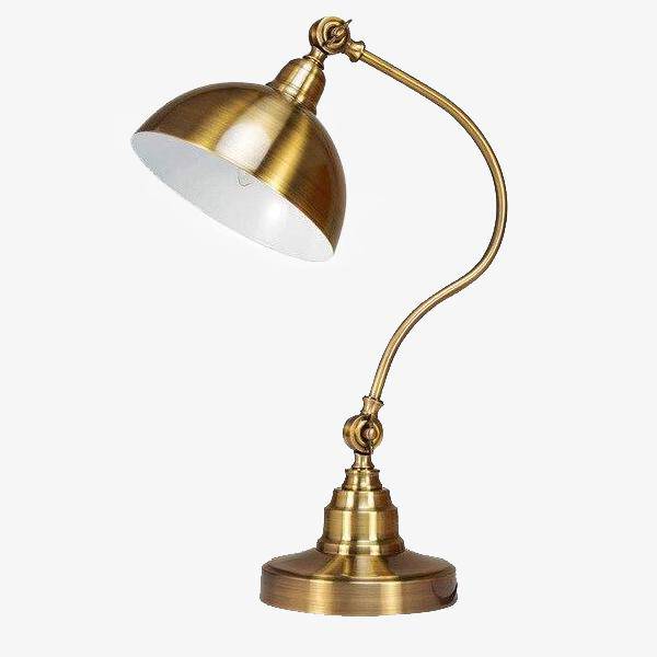 Rustic Gold Punk LED Desk or Nightstand Lamp