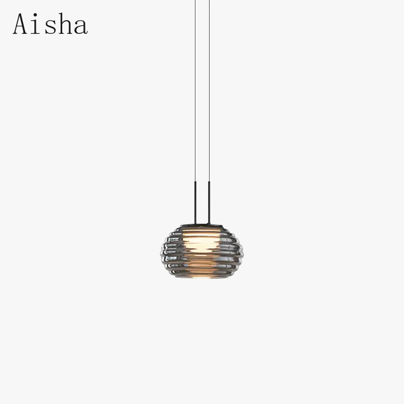 Modern Glass LED Hanging Nightstand Lamp