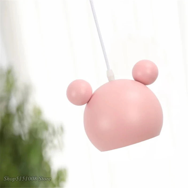 Metal LED Mickey Mouse Pendant Light Decor