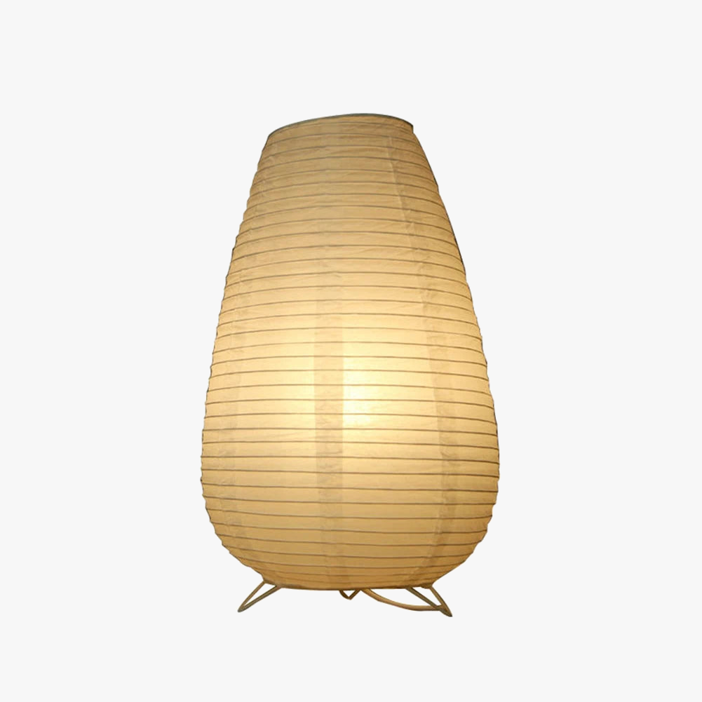 Nordic Paper Lantern Table Lamp - Modern Japanese Style LED Night Light for Living Room, Office, Bedroom
