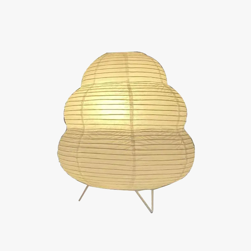 Nordic Paper Lantern Table Lamp - Modern Japanese Style LED Night Light for Living Room, Office, Bedroom
