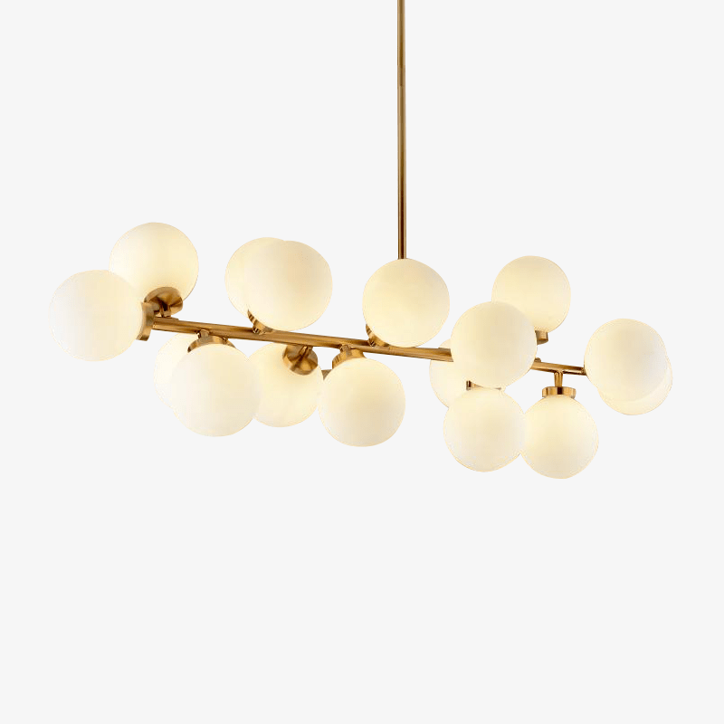 LED Branch Design Chandelier with Glass Balls Gold Norenza