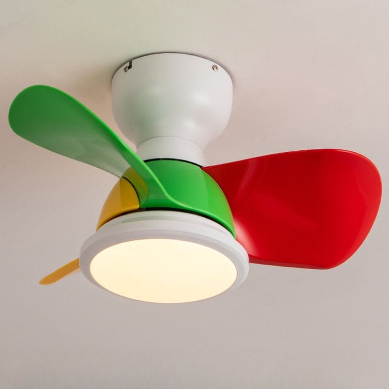 LED Ceiling Fan with Remote Control Red Norenza