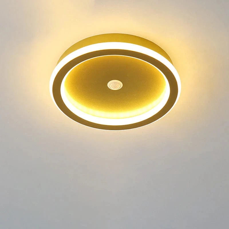 LED Ceiling Light with PIR Motion Sensor Gold Norenza