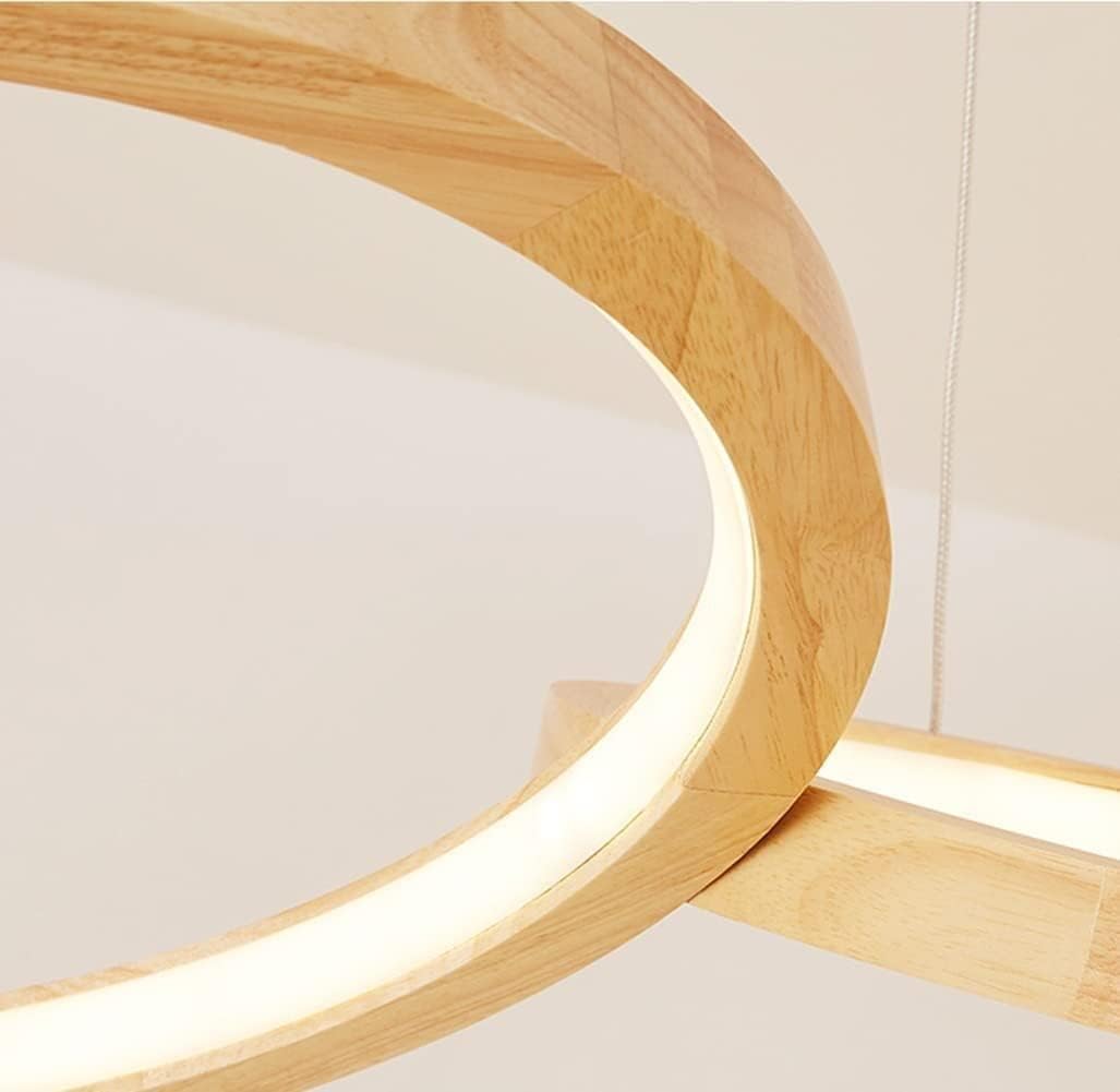 LED Circular Wooden Chandelier Norenza