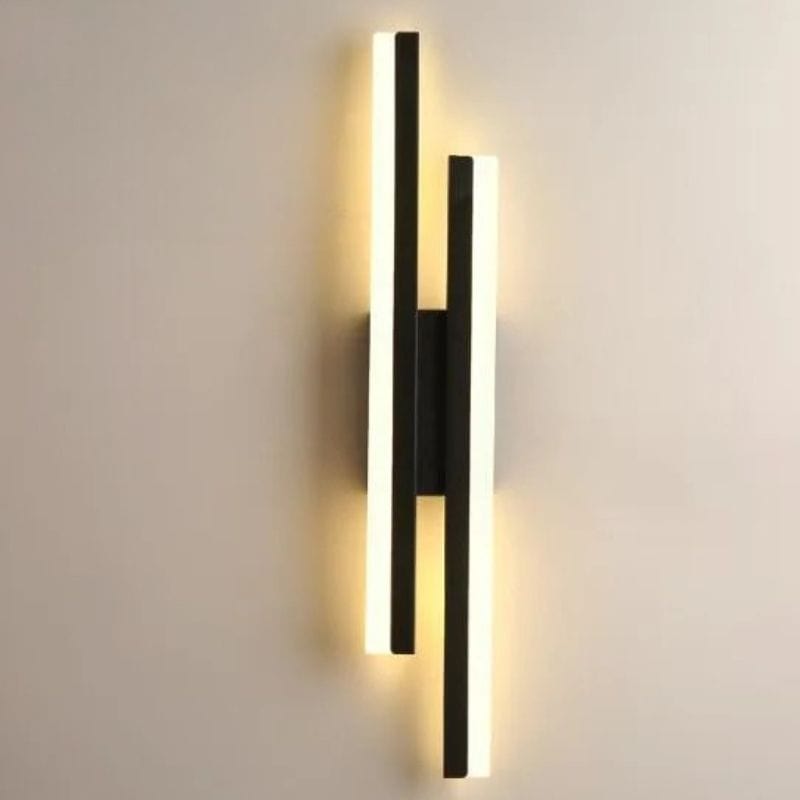 LED Copper Wall Sconce with Acrylic Tube Shade for Indoor Lighting Black / Left Norenza