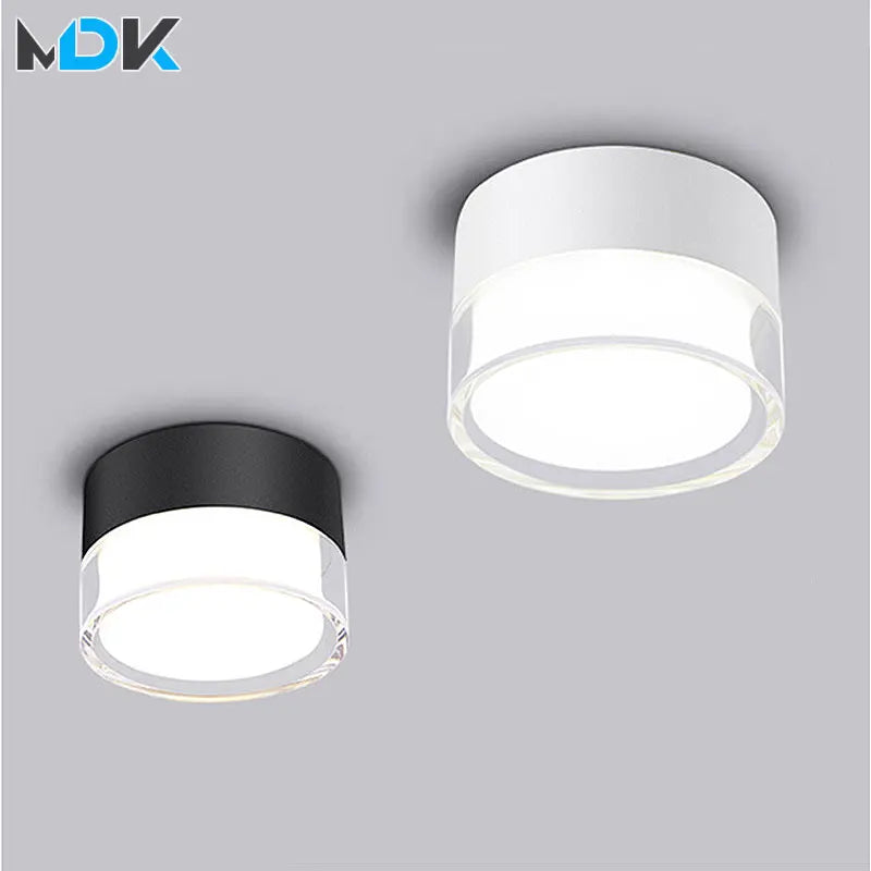 Nordic Surface Mounted LED Downlight - 9W to 24W Circular Spotlights for Living Room