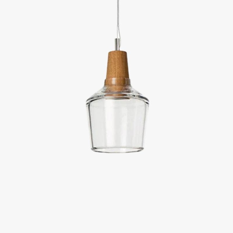 LED Glass Pendant Light in Various Shapes A / Clear Norenza