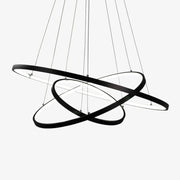 LED Hanging Ring Chandelier Design Black / 4 Rings – 7.9"/15.7"/23.6"/31.5" Norenza