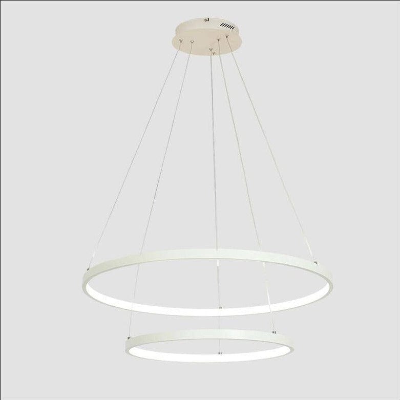LED Hanging Ring Chandelier Design White / 2 Rings – 23.6"/31.5" Norenza