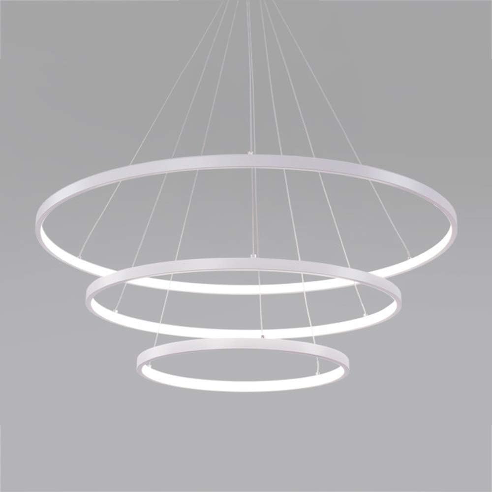 LED Hanging Ring Chandelier Design White / 3 Rings – 7.9"/15.7"/23.6" Norenza