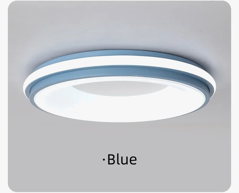 Modern Nordic LED Macaron Circular Ceiling Light for Kids Room & Living Room