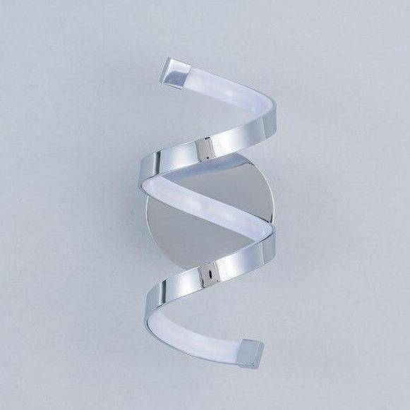 LED Spiral Beads Wall Sconce Silver Norenza