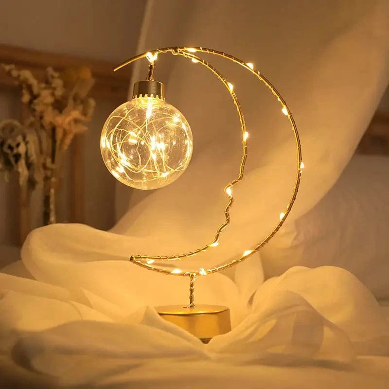 LED Star and Moon Table Lamp for Night Light and Desk Ball Norenza