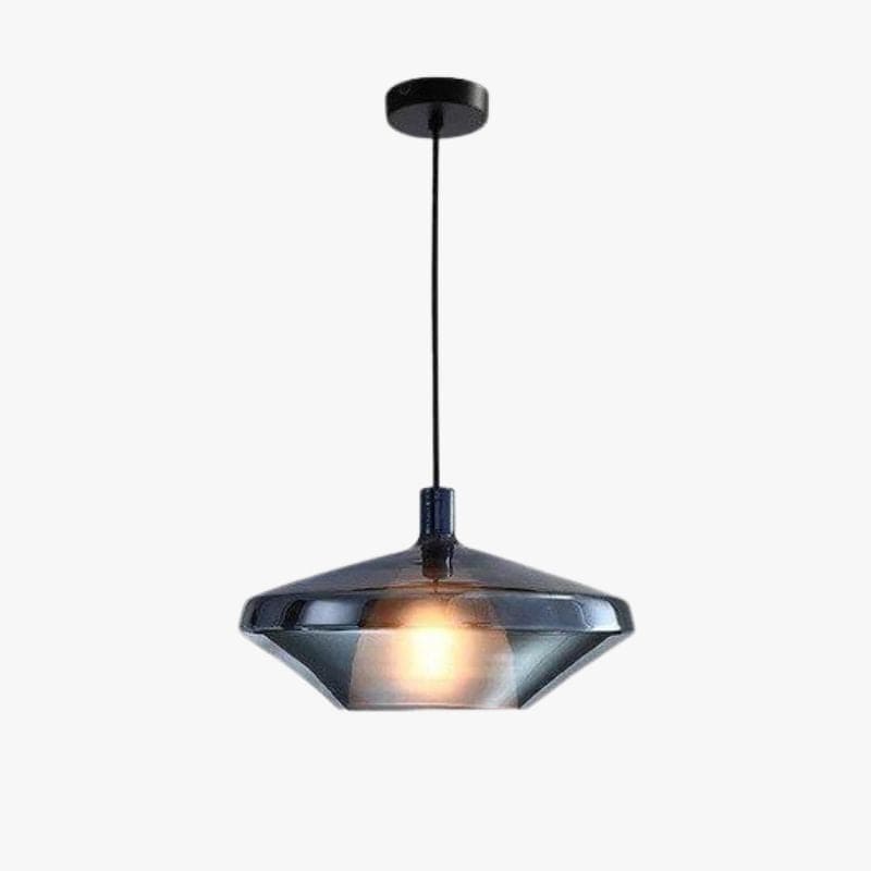 LED Suspension Light with Colored Glass Shade A Norenza
