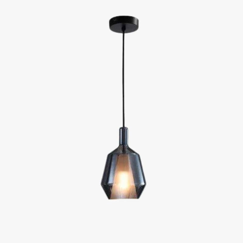 LED Suspension Light with Colored Glass Shade D Norenza