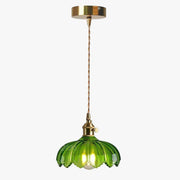 LED Suspension Light with Retro Glass Shade for Hotel Decor Green Norenza