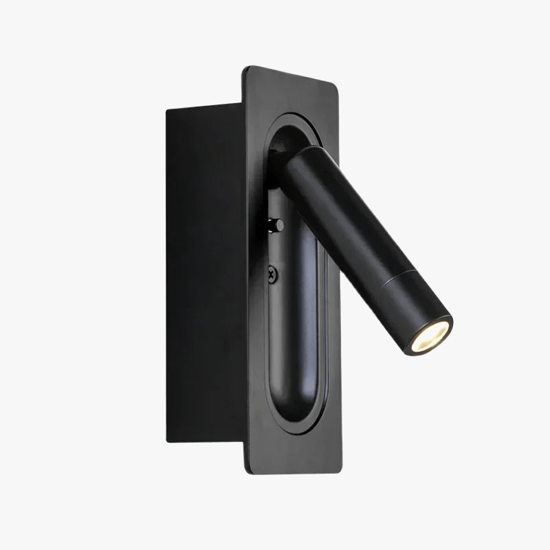 LED Wall Lamp Reading Light with Rotating Design for Bedroom and Living Room Black Norenza