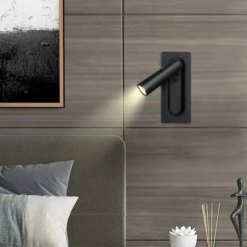 LED Wall Lamp Reading Light with Rotating Design for Bedroom and Living Room Norenza