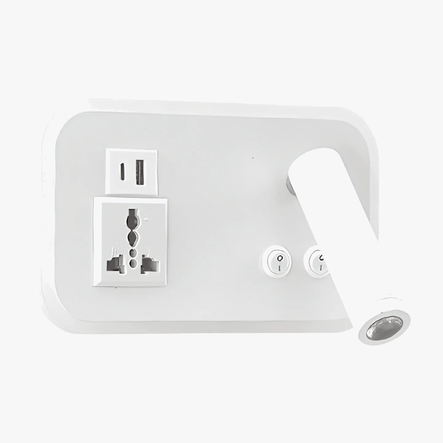 LED Wall-Mounted Nightstand Lamp with USB Port and Rotary Switch White / Left Norenza