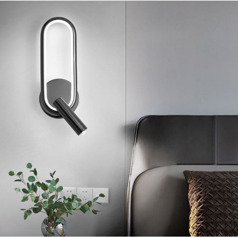 LED Wall Reading Lamp for Hotel Bedroom Headboard with Adjustable Book Light Norenza