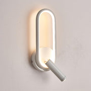 LED Wall Reading Lamp for Hotel Bedroom Headboard with Adjustable Book Light White Norenza