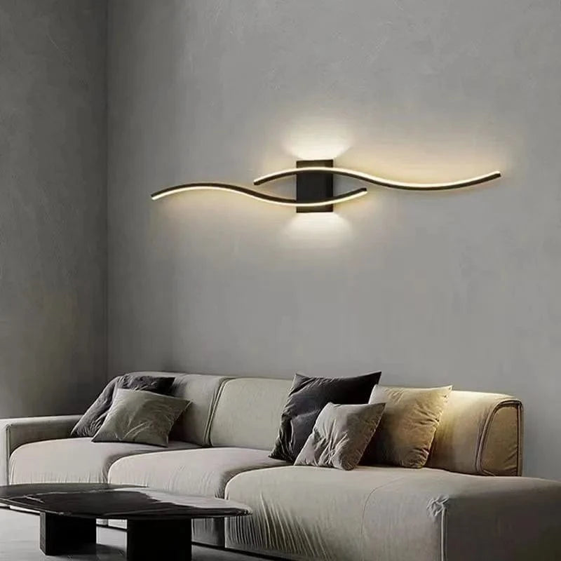 LED Wall Sconce - Long Strip Light for TV Background Decor in Bedroom and Living Room Norenza