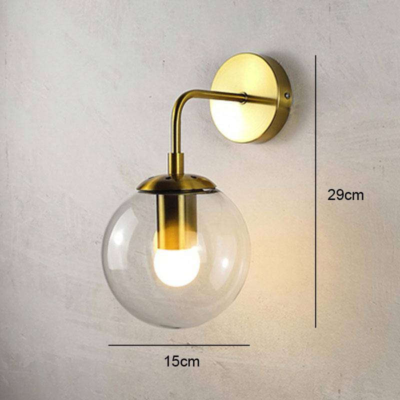 LED Wall Sconce with Glass Globe Norenza