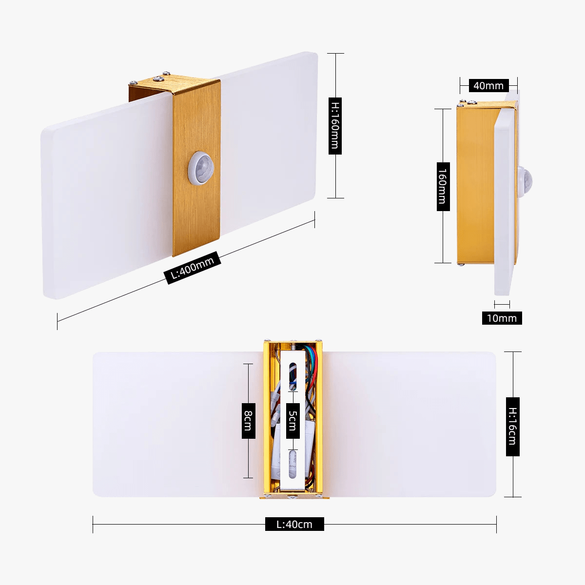 LED Wall Sconce with Motion Sensor for Indoor Lighting Norenza