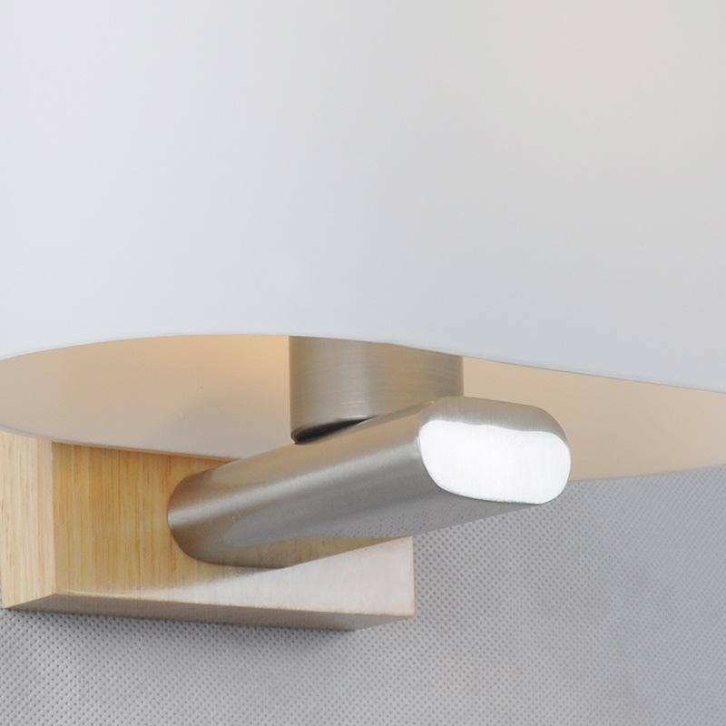 LED Wooden Wall Sconce with Rounded Shade Norenza