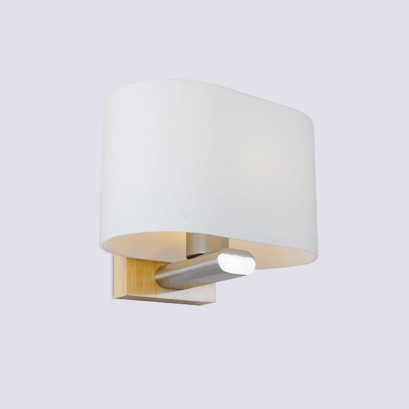 LED Wooden Wall Sconce with Rounded Shade Norenza