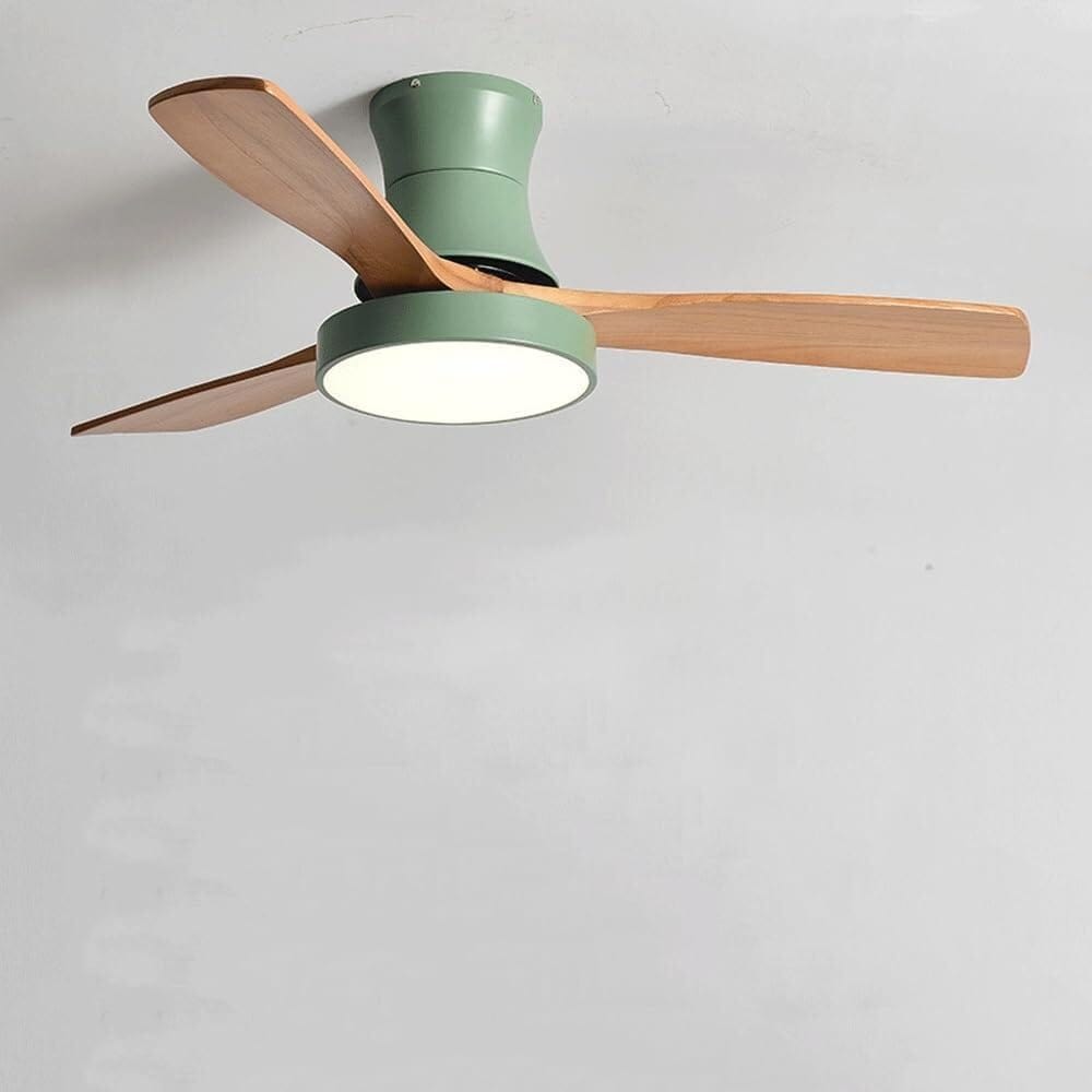 Lightweight American Ceiling Fan with Light and Electric Control Green / 42" Norenza