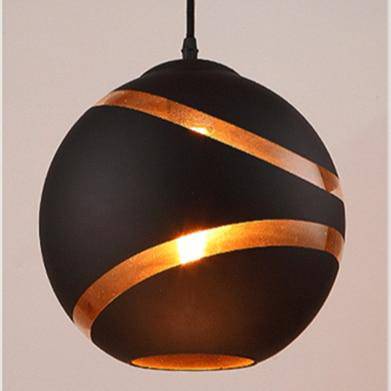 Lofty LED Suspension Design with Glass Stone Orb Black Norenza
