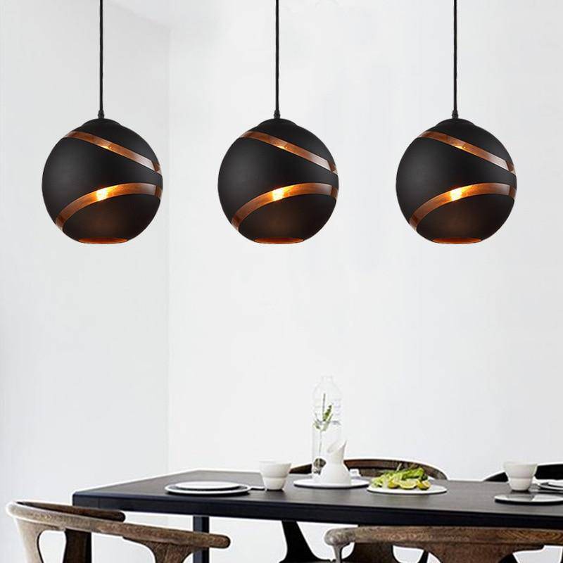 Lofty LED Suspension Design with Glass Stone Orb Norenza