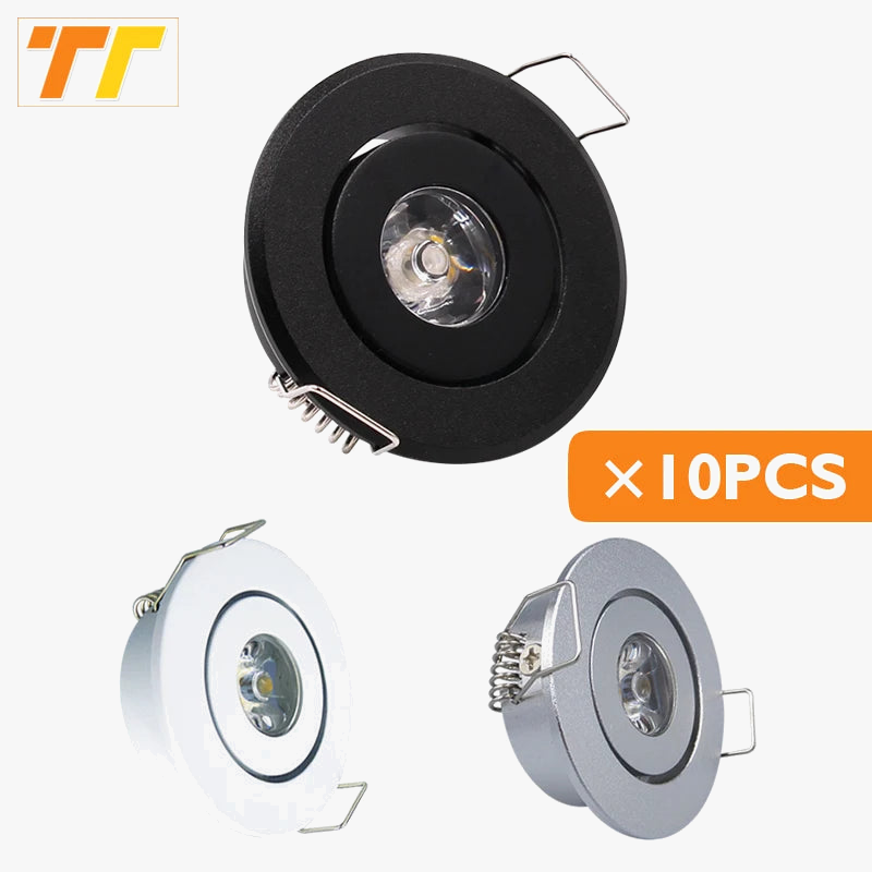 Set of 10 Adjustable Integrated Mini LED Spotlights