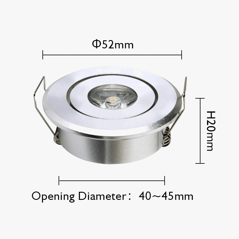 Set of 10 Adjustable Integrated Mini LED Spotlights