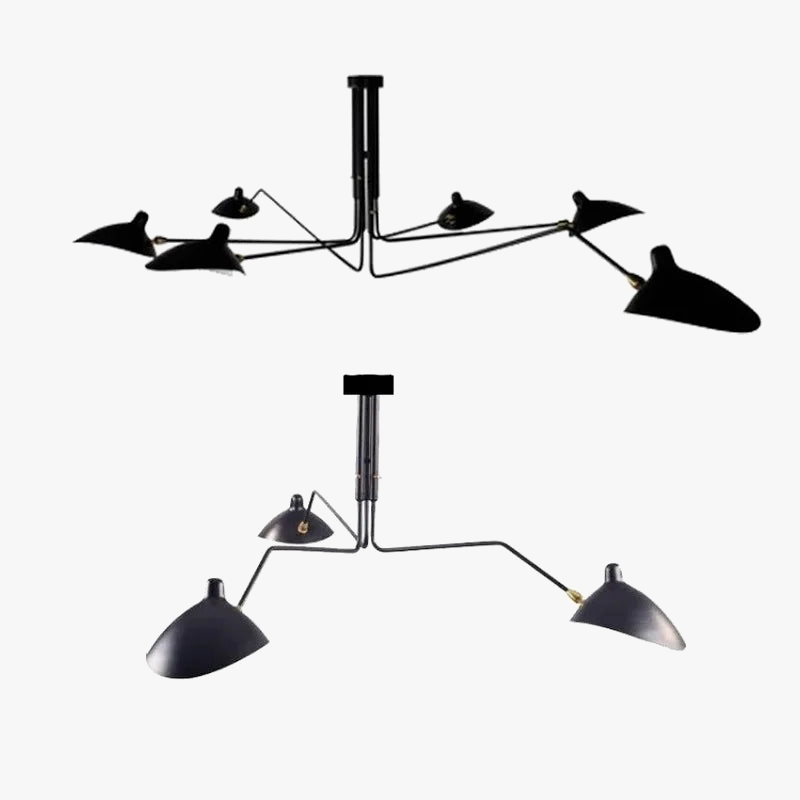 Vintage Industrial Nordic Iron Spider LED Chandelier
